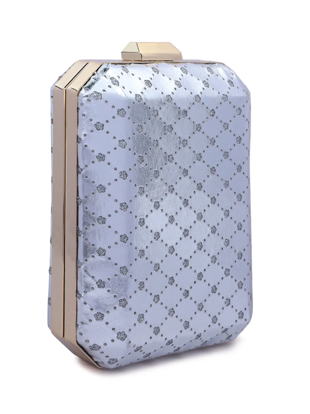 Metallic Cut Out Clutch Bag