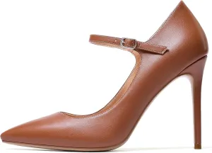 Mettesally Women's Mary Jane Pumps High Heels Pointed Closed Toe Weding Party Dress Shoes