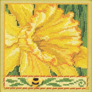 Mill Hill Daffodil Beaded Counted Cross Stitch Kit Buttons & Beads 2024 Spring Series MH142411