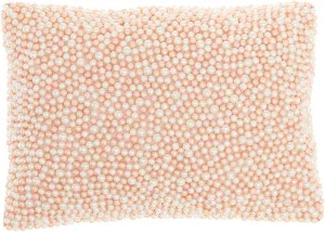 Mina Victory Luminescence Fully Beaded Pearls Blush 10" X 14" Throw Pillow