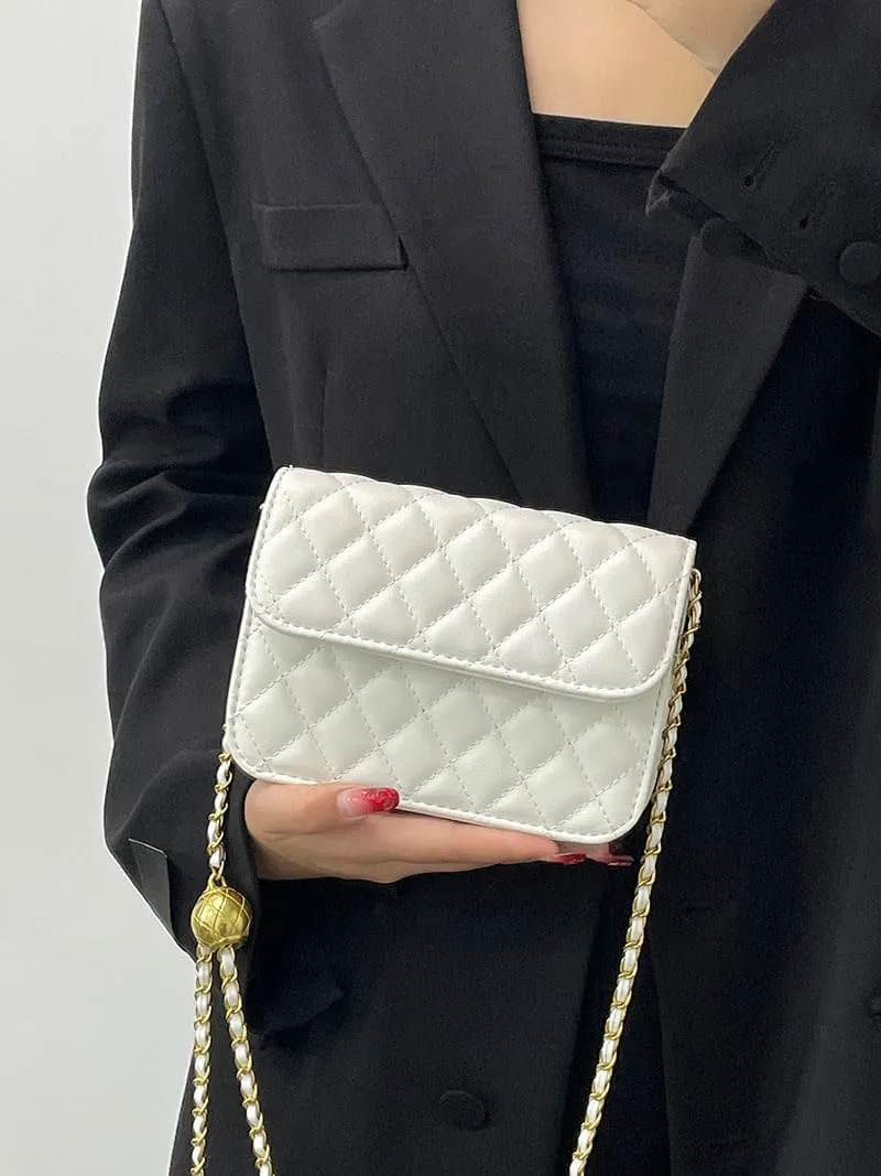 Mini Belt Bag Waist Bag for Women Fashionable Small Waist Bag Belt Bags for Women Trendy Y2k Accessories (White,Large)