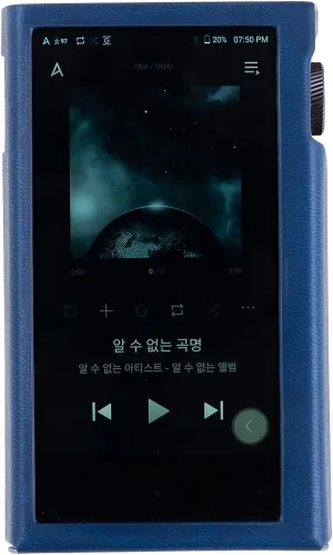 MITER CASE MITER Case Compatible for Astell&Kern Kann Max , Hand Crafted PU Leather Case Cover for KannMax (Navy)