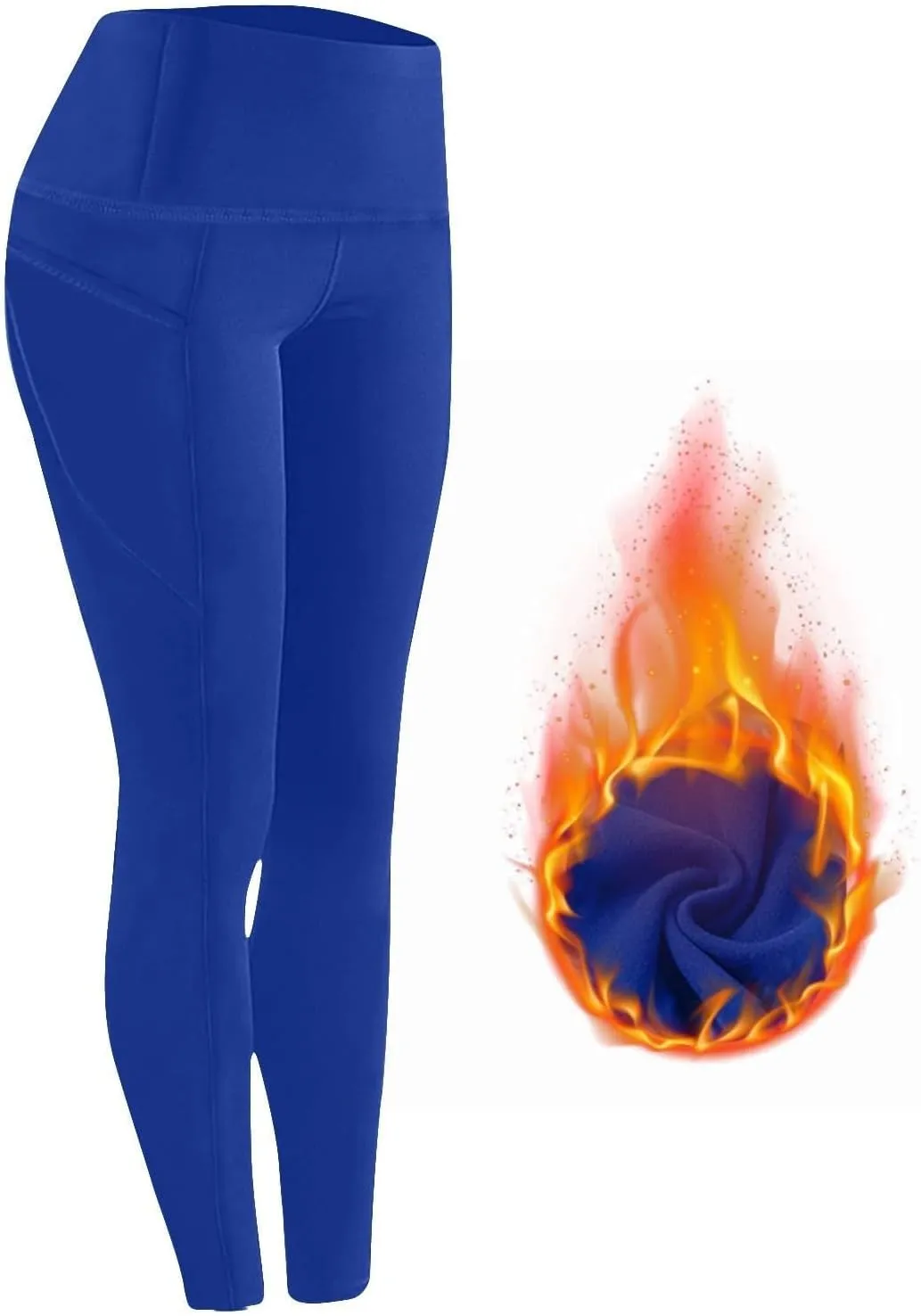 Miyaomn Women's Fleece Lined Yoga Leggings Tummy Control High Waisted Gym Pants Winter Thermal Warm Active Tights with Pocket