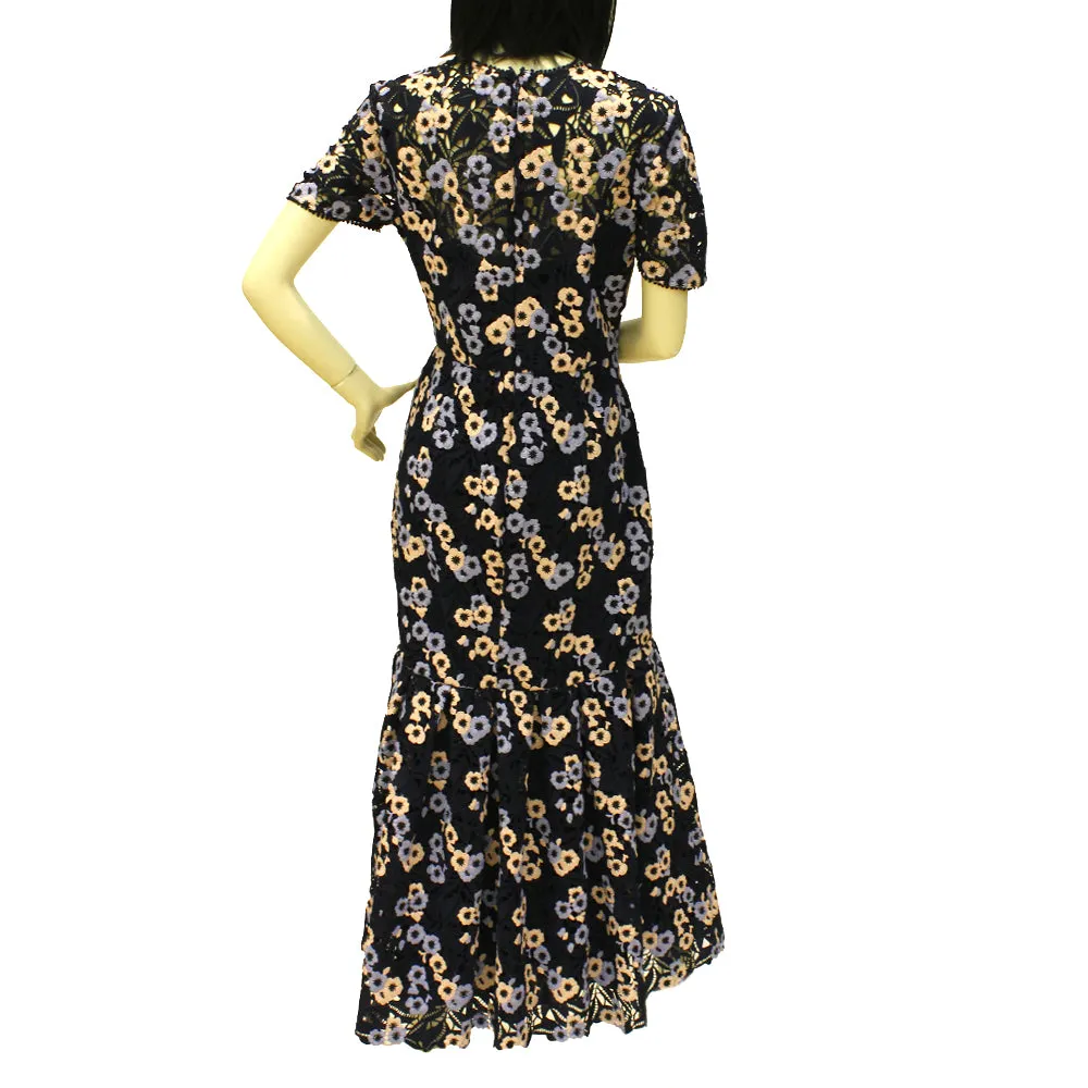 Ml By Monique Lhuillier Dress 7Mu Navy Multi 14