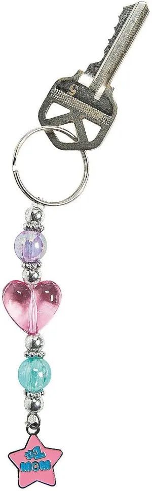 Mom Beaded Key Chain Craft Kit - Crafts for Kids and Fun Home Activities