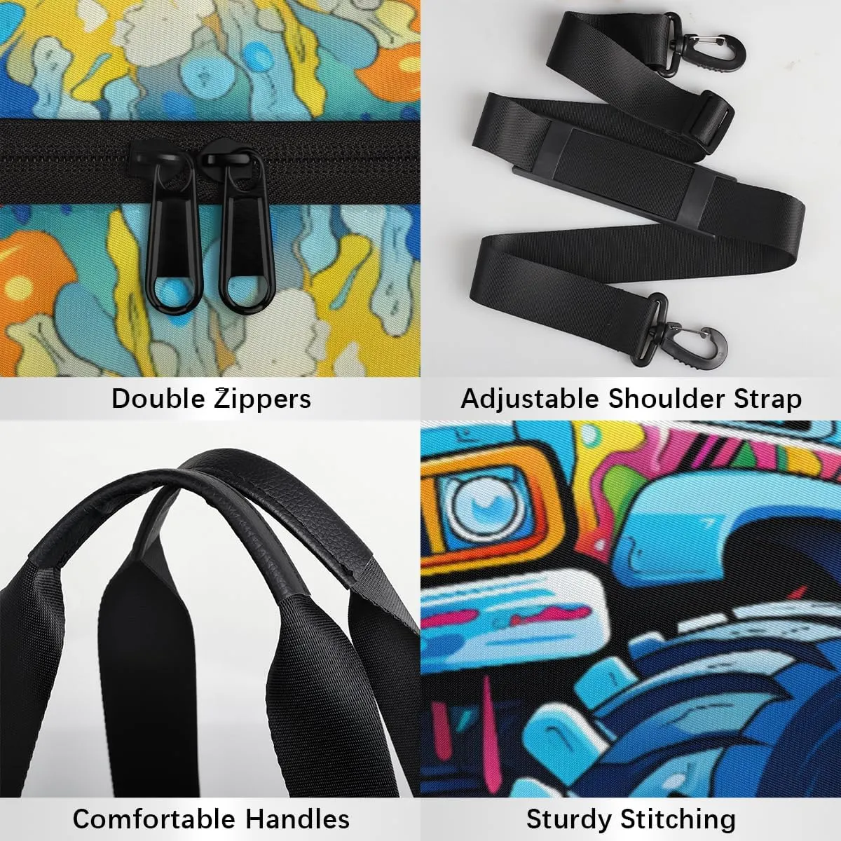 Monsters Truck Car Pattern Personalized Dance Bags, Monsters Truck Car Pattern Custom Sport Duffel Bag Travel Duffle Bag Overnight Weekender Bag