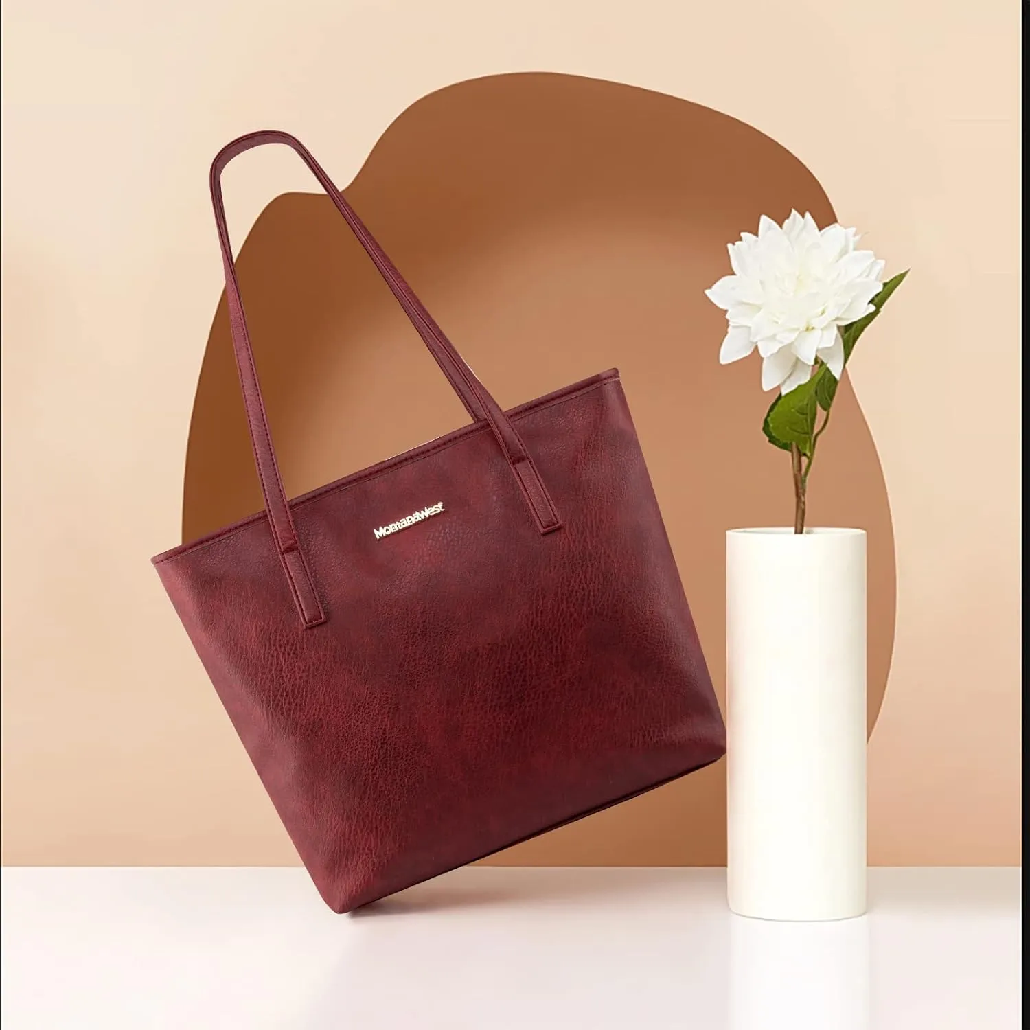 Montana West Tote Bags Vegan Leather Purses and Handbags for Women Top Handle Ladies Shoulder Bags
