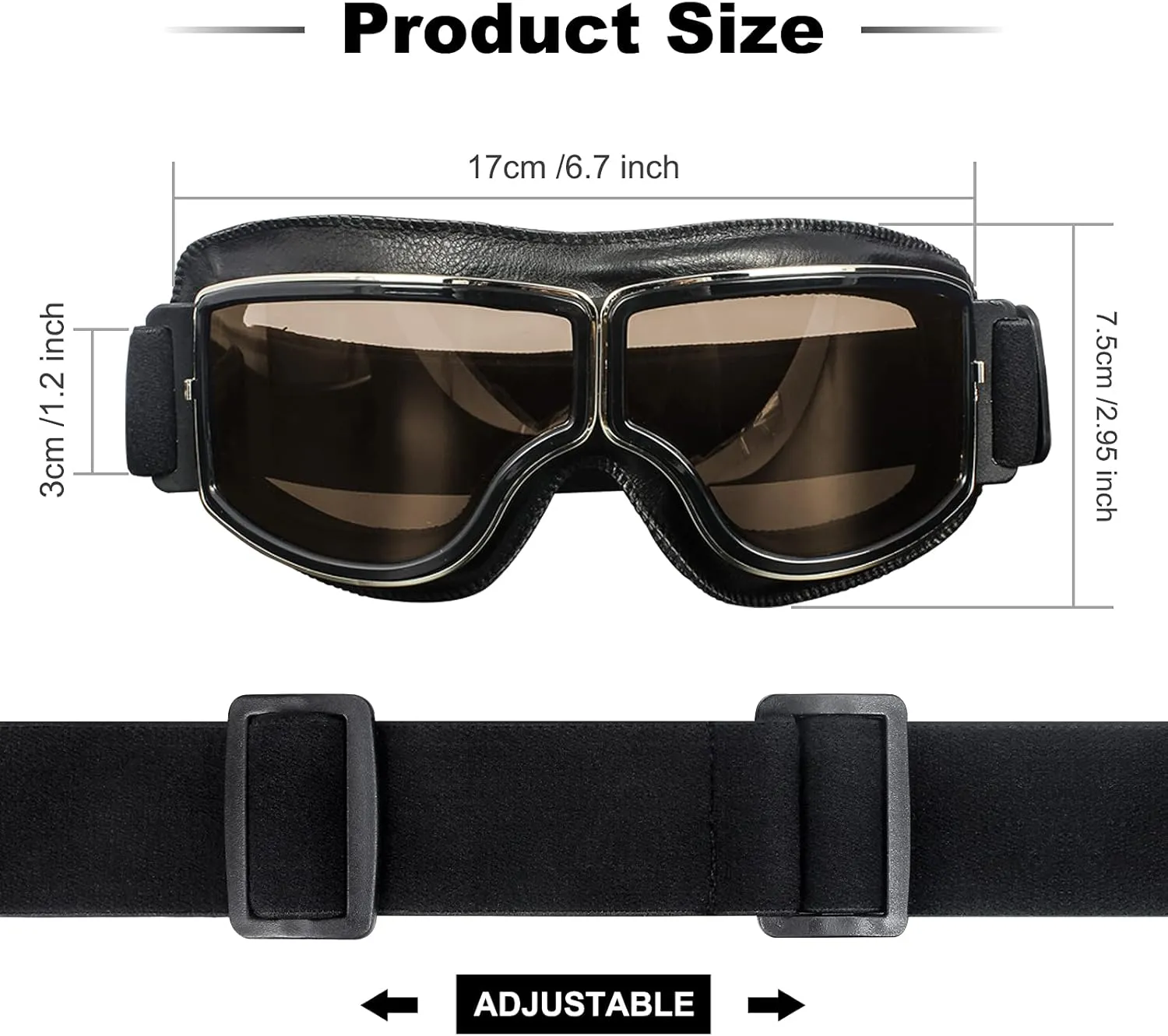 Motorcycle Goggle Vintage Riding Glasses Women Men Adult Dirt Bike Off-road Safety Sport Anti-scratch Eyewear Cycling