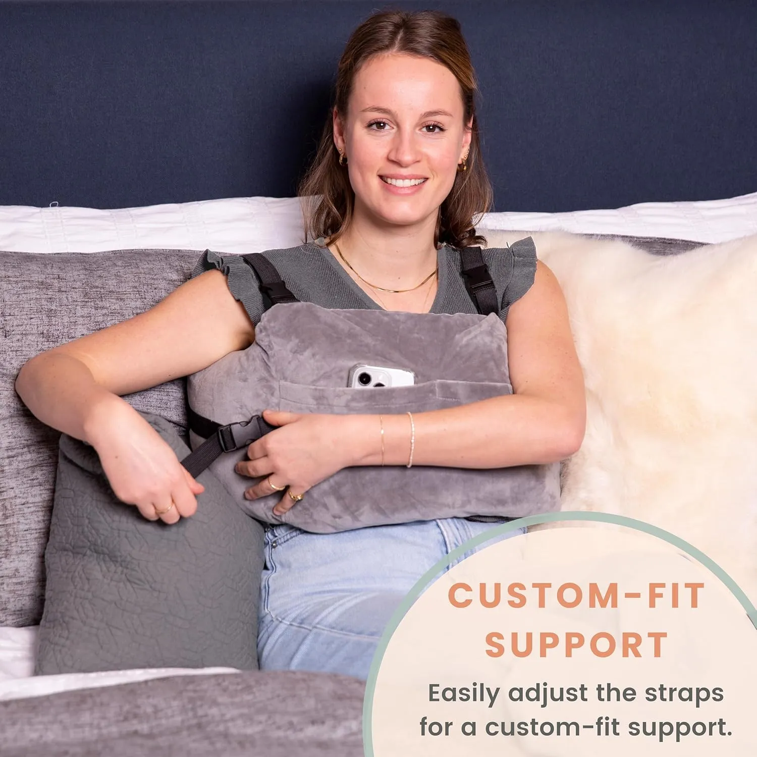 MOYOAMA Post Mastectomy Pillow for Mastectomy Recovery Supplies - Double Mastectomy Pillows Post Op with Mastectomy Seatbelt Pillow for Post Mastectomy Must Haves, Breast Reduction Recovery Supplies