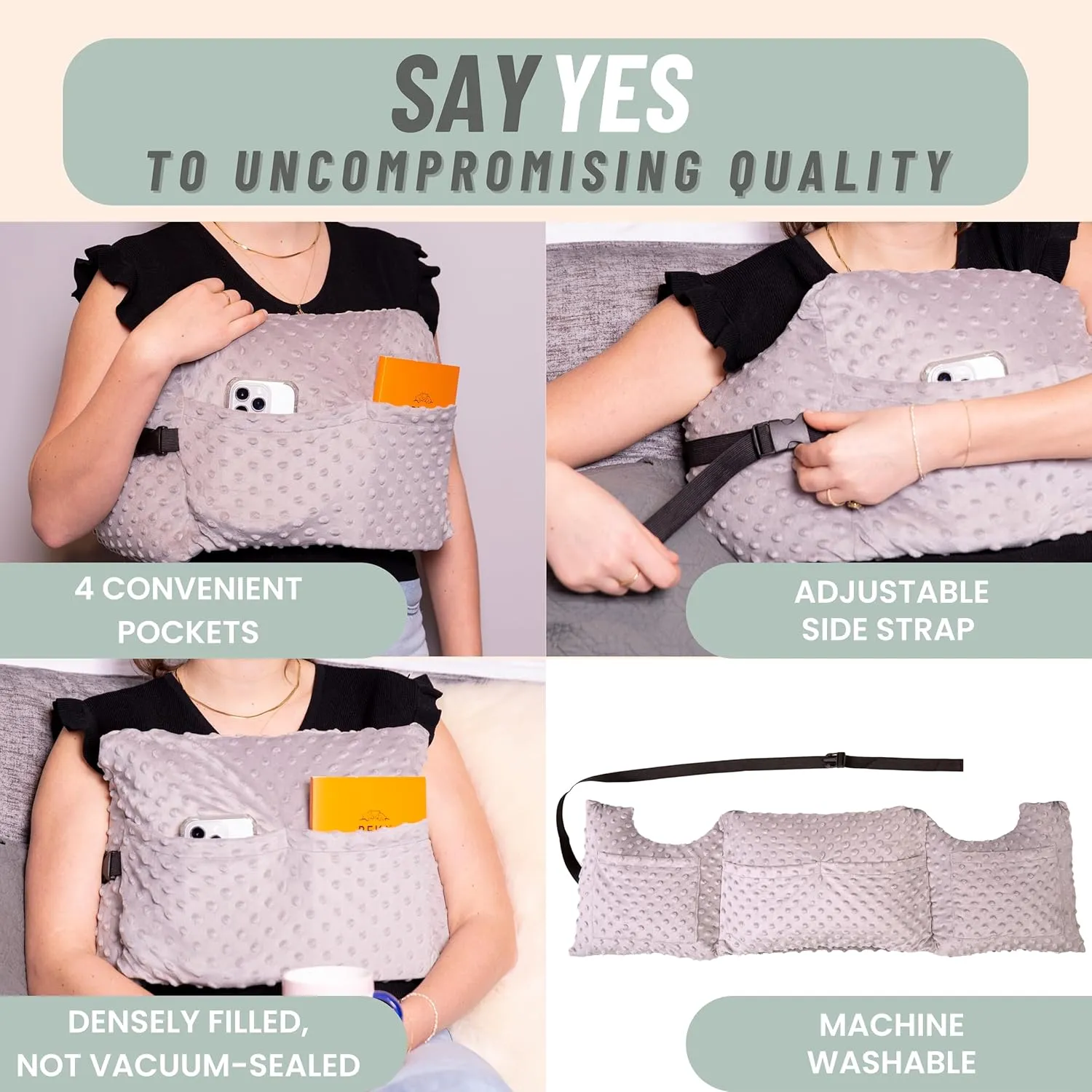 MOYOAMA Post Mastectomy Pillow - Mastectomy Pillows Post Op, Breast Pillow for Breast Surgery Recovery Supplies and Lumpectomy Recovery Supplies, After Mastectomy Must Haves, Breast Reduction Pillow