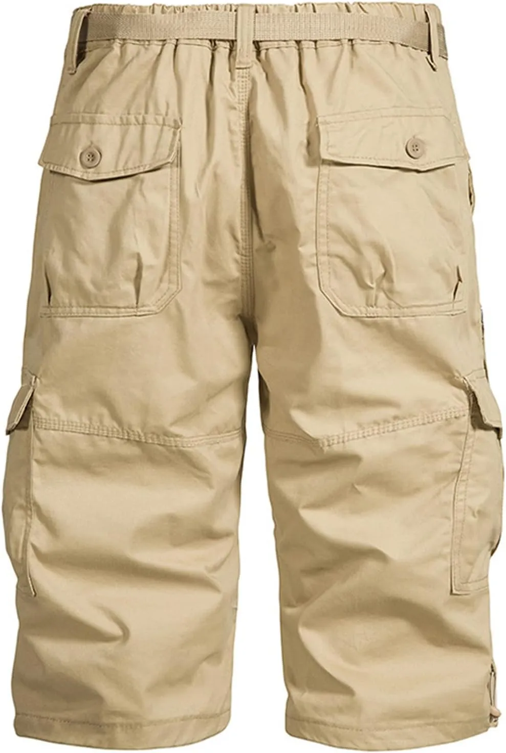 Muscularfit Cargo Shorts for Men Relaxed Fit Big and Tall Multi Pockets Solid Tooling Shorts Summer Fashion Athletic Shorts
