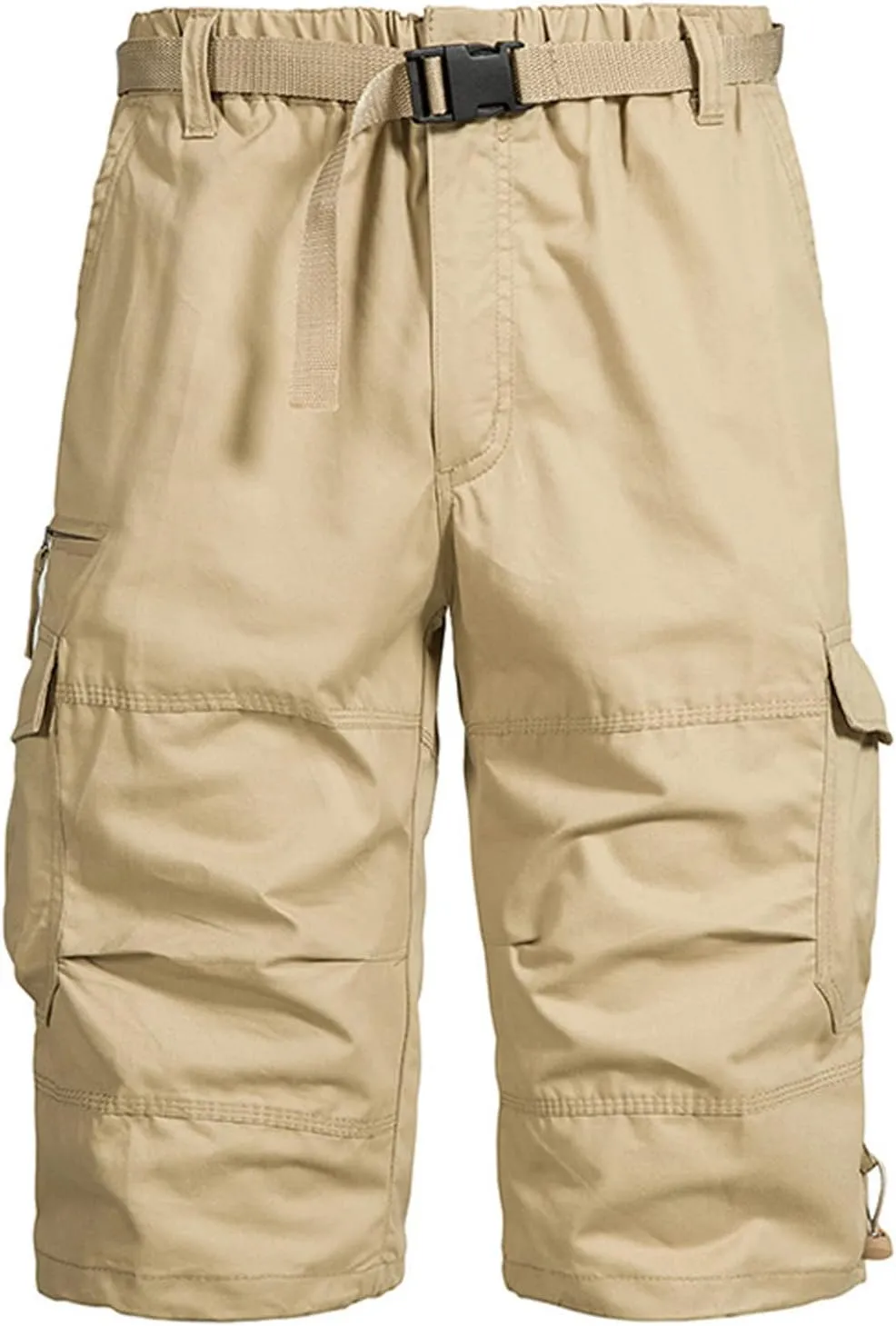 Muscularfit Cargo Shorts for Men Relaxed Fit Big and Tall Multi Pockets Solid Tooling Shorts Summer Fashion Athletic Shorts
