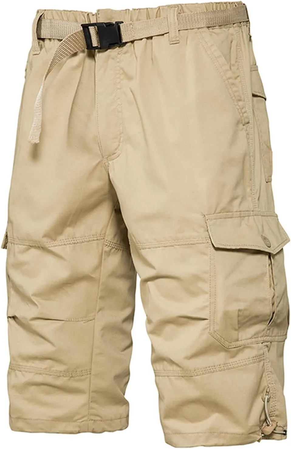 Muscularfit Cargo Shorts for Men Relaxed Fit Big and Tall Multi Pockets Solid Tooling Shorts Summer Fashion Athletic Shorts