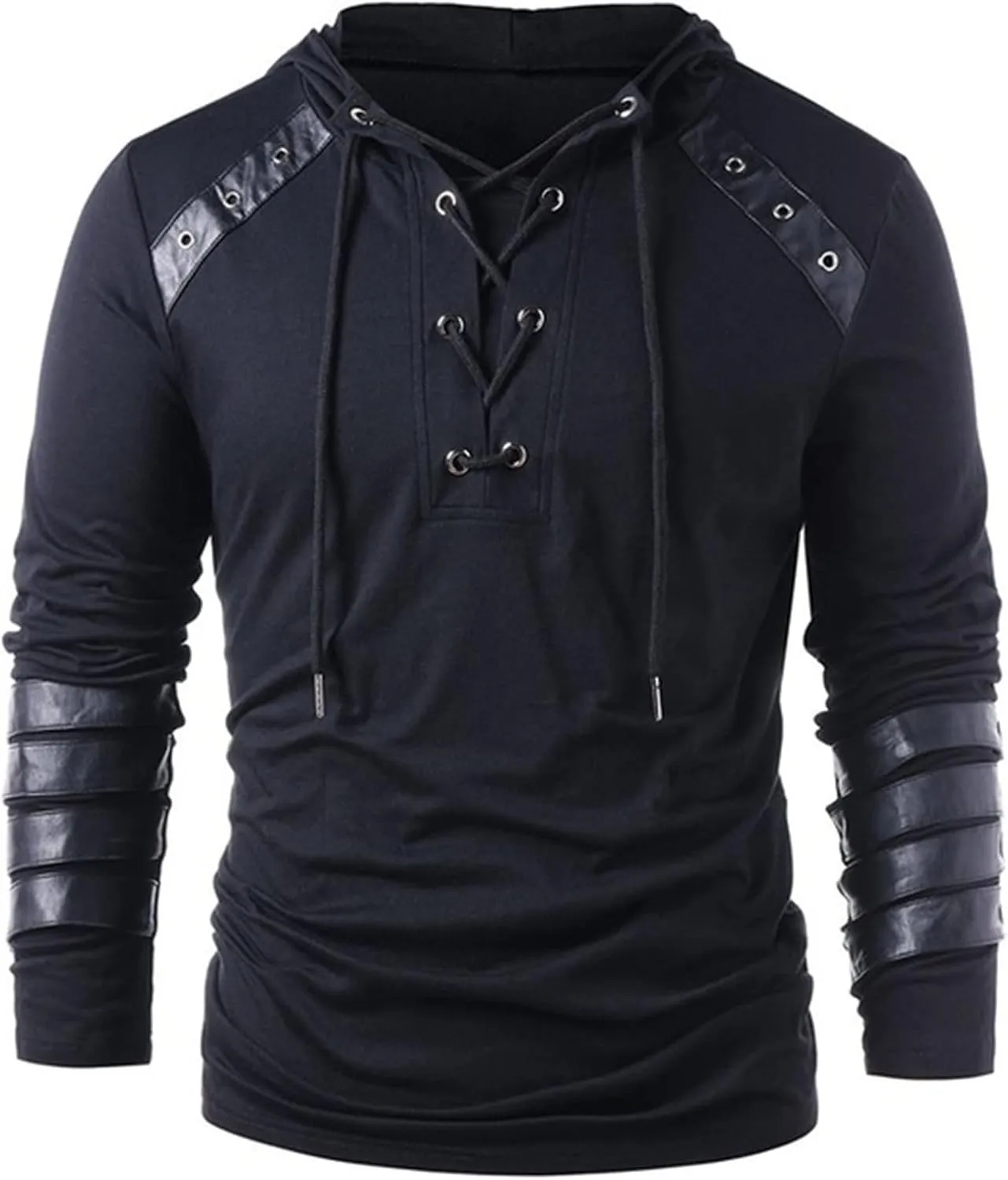 Muscularfit Hoodies for Men Fall Fashion Drawstring Court Style Shirts Sweatshirts Casual Long Sleeve Pullover Hoodies 2023