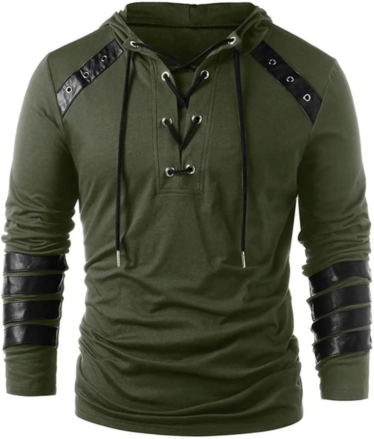 Muscularfit Hoodies for Men Fall Fashion Drawstring Court Style Shirts Sweatshirts Casual Long Sleeve Pullover Hoodies 2023
