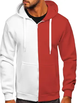 Muscularfit Oversized Sweatshirts for Men Loose Fit Long Sleeve Color Block Drawstring Pullover Hoodies Crewneck Causal Shirt