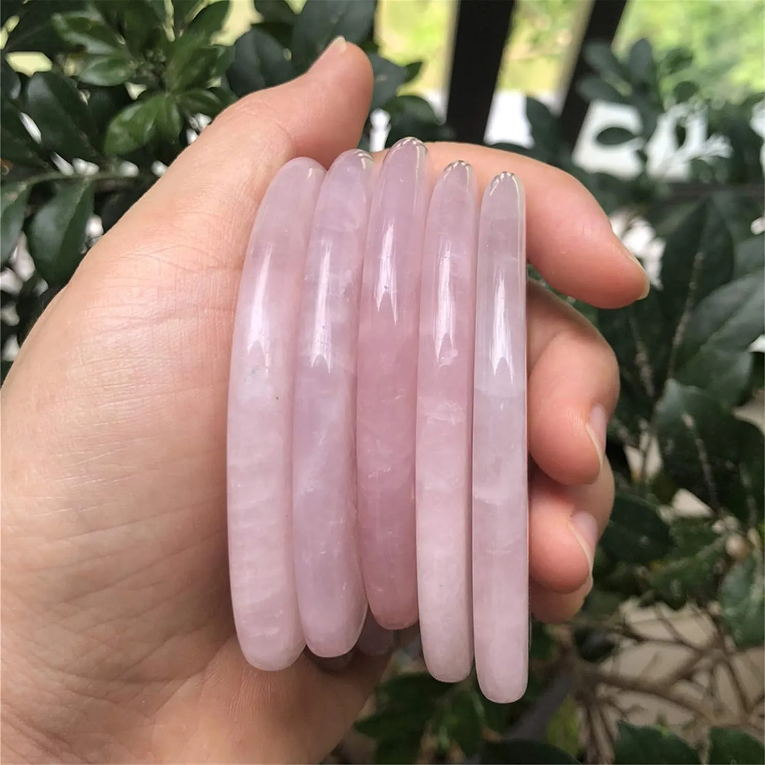 Natural Rose Quartz Gua Sha Massage Tool for Body Skin Facial, Crystal Scraping Board for SPA Acupuncture Therapy Trigger Point Treatment