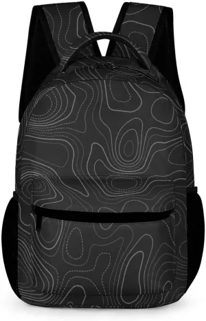 Niapessel Kids Backpack for School, Terrain Topography Pattern Students Bookbags School Bags Girls Boys