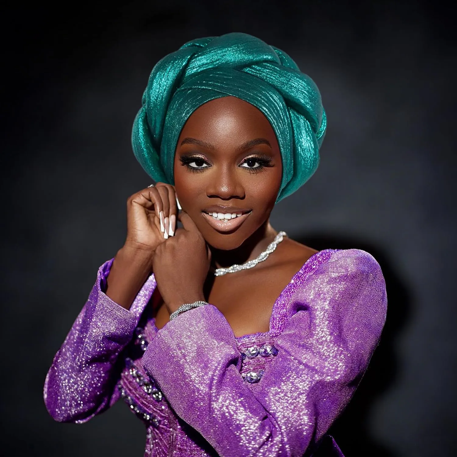 Nigerian Women's hat African Headscarf hat,Auto Gel Headwear,Suitable for Weddings,Parties,Special