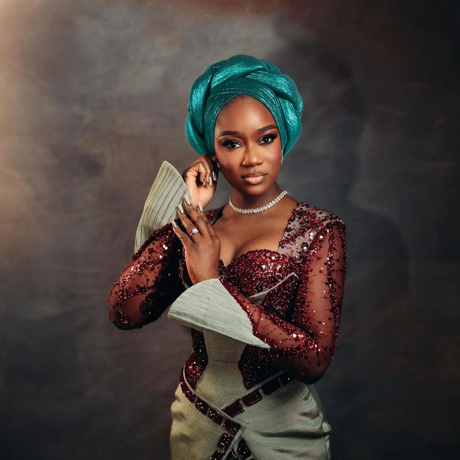 Nigerian Women's hat African Headscarf hat,Auto Gel Headwear,Suitable for Weddings,Parties,Special