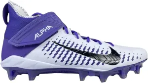Nike Alpha Menace Pro 2 Mid Men's Football Cleats White Purple BV3945-104 (BV3945-104, US Footwear Size System, Adult, Men, Numeric, Medium, 12)