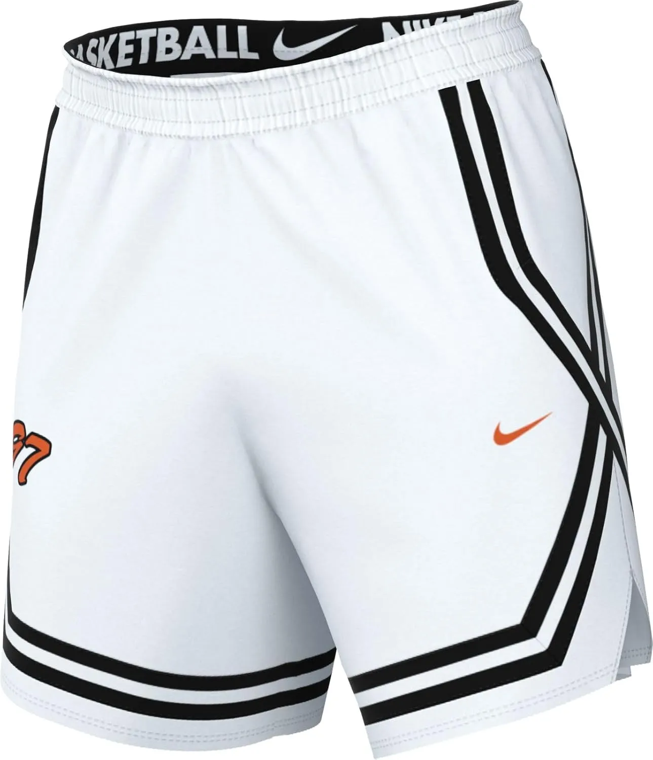 Nike DNA Crossover Men's Dri-FIT 8" Basketball Shorts (White/Safety Orange, FN2883-100) Size XX-Large