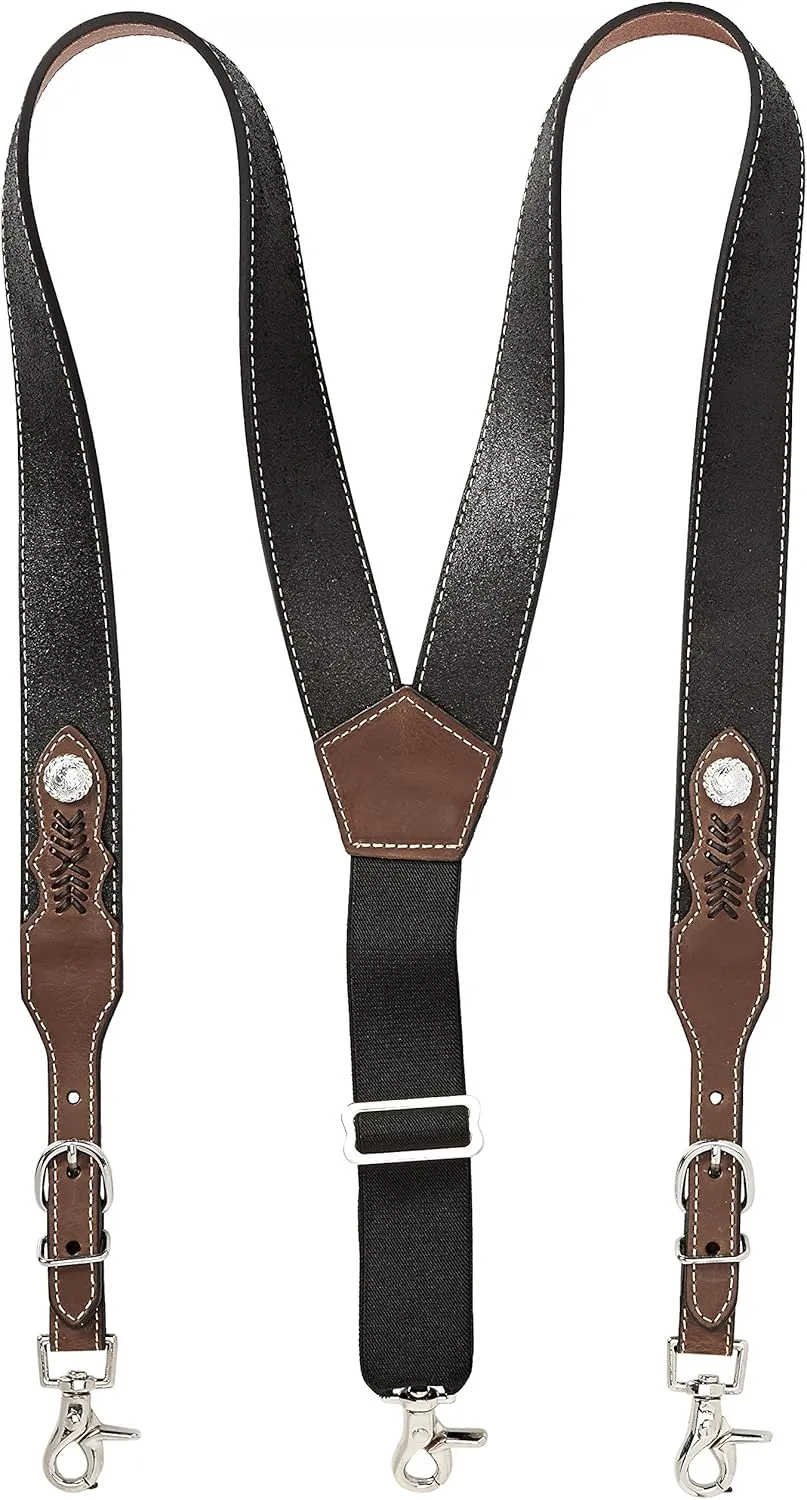Nocona Belt Co. Men's Top Hand Leather Suspender