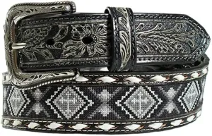 Nocona Men's Beaded Cross Belt