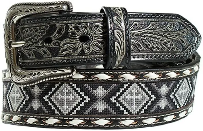 Nocona Men's Beaded Cross Belt
