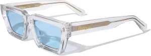 Non Polarized Acetate Sunglasses 148mm Frame with UV Protection Impact Resistant Nylon Lens Retro Shades Unisex