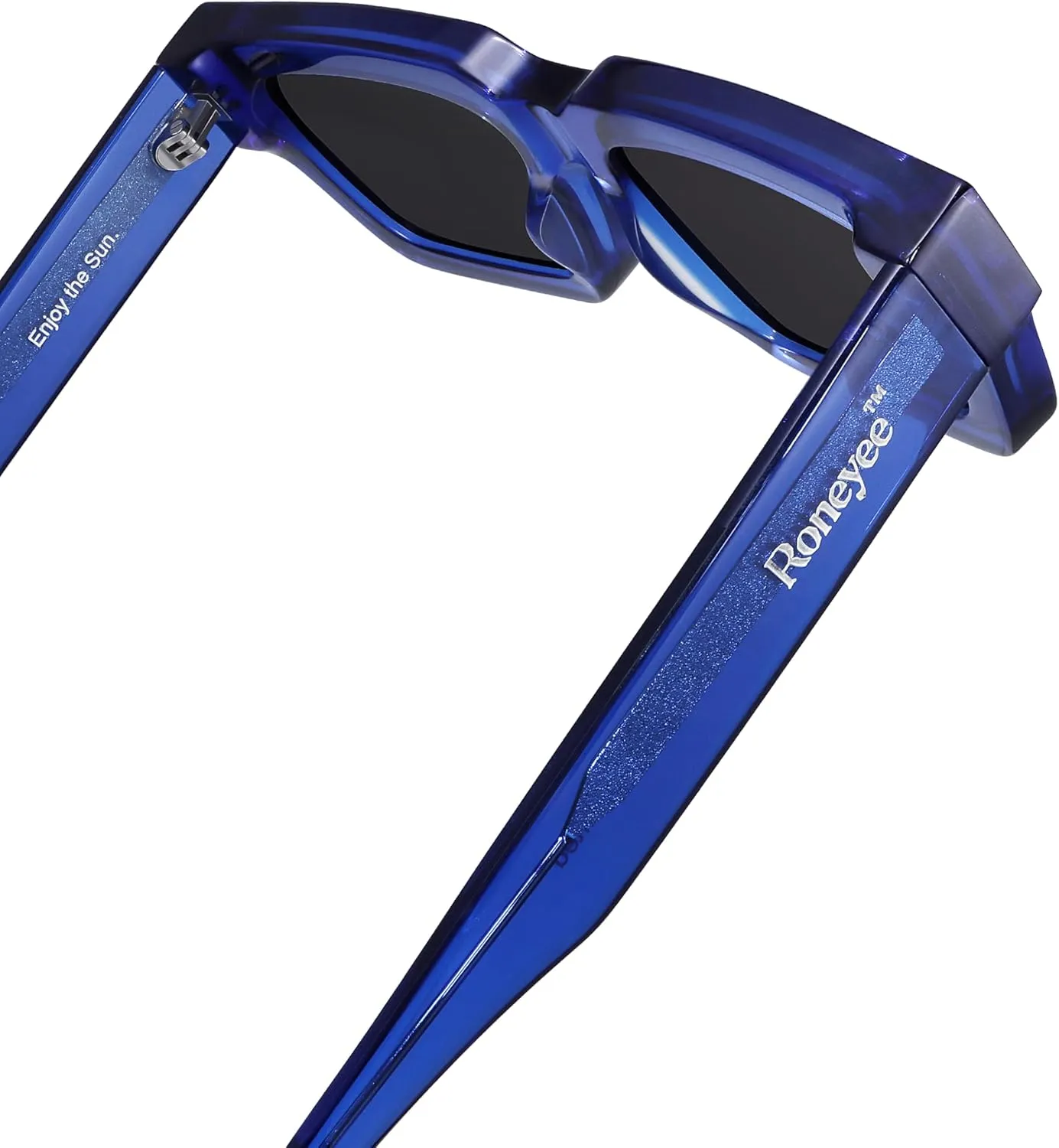 Non Polarized Acetate Sunglasses 148mm Frame with UV Protection Impact Resistant Nylon Lens Retro Shades Unisex