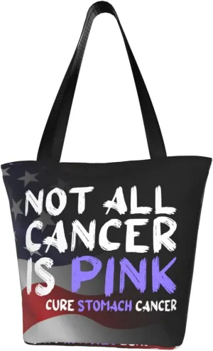 Not All Cancer Is Pink Stomach Cancer Fashion Shoulder Bag Large Capacity For Man Or Woman