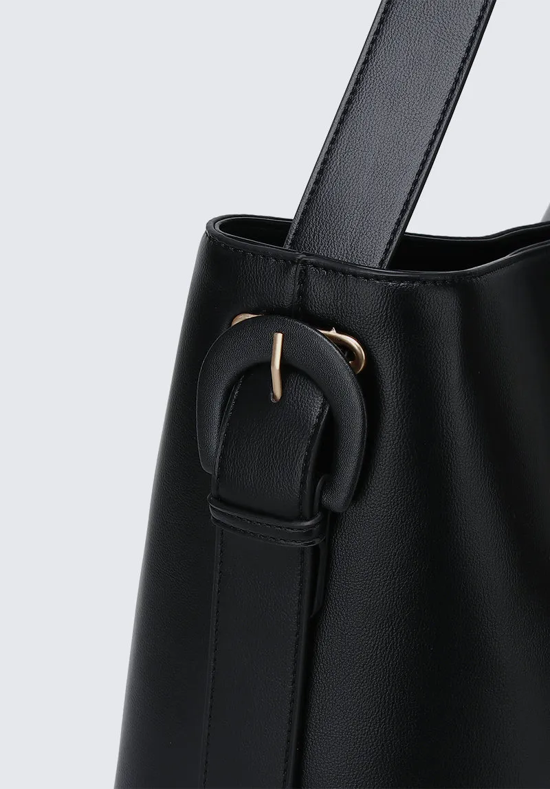 Nurita Harith Noura Large Boxy Tote Bag (Black)