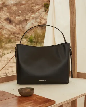 Nurita Harith Noura Large Boxy Tote Bag (Black)