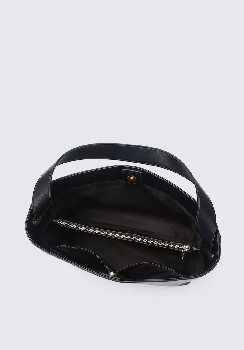 Nurita Harith Noura Large Boxy Tote Bag (Black)