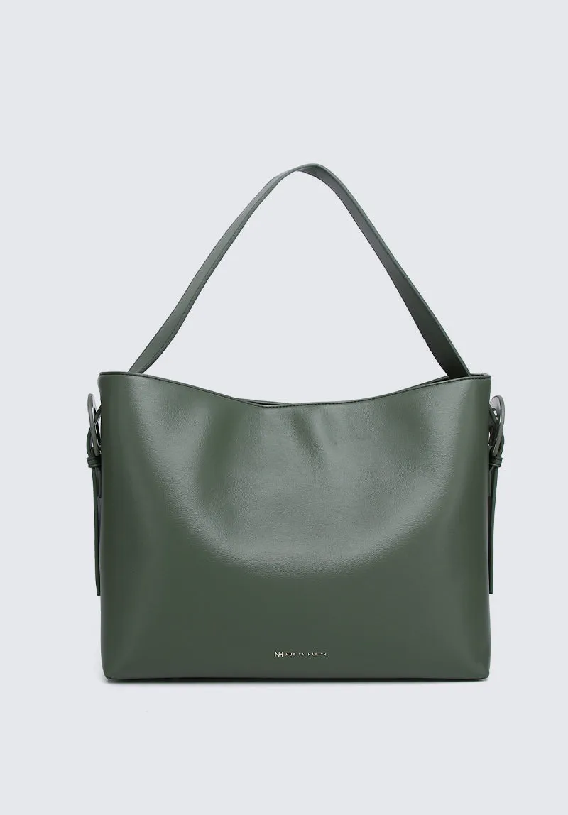 Nurita Harith Noura Large Boxy Tote Bag (Olive)