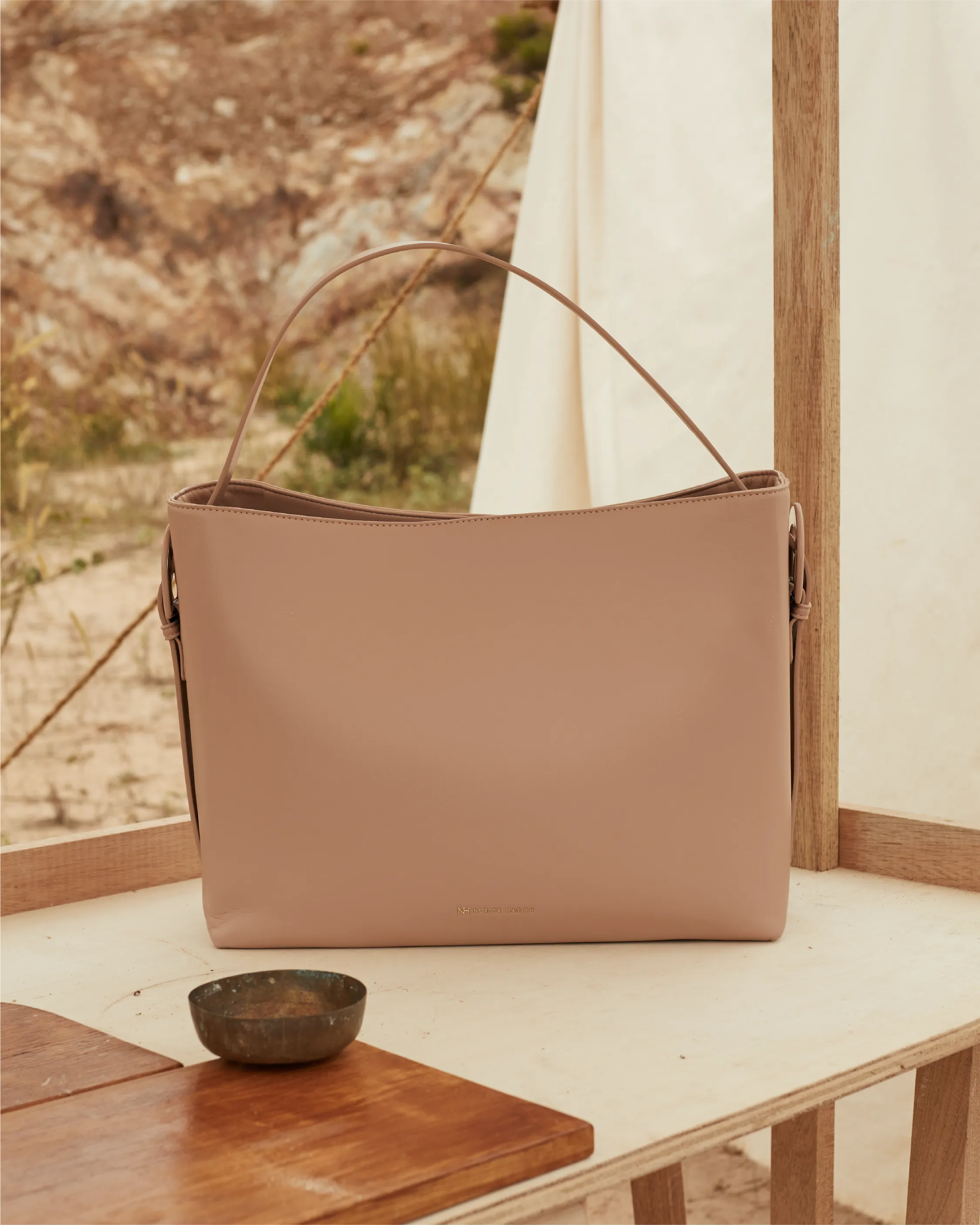 Nurita Harith Noura Large Boxy Tote Bag (Pink)