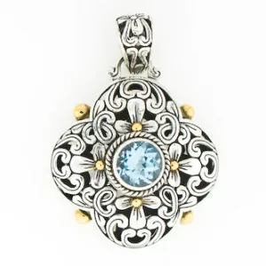 Old World Blue Topaz Pendant