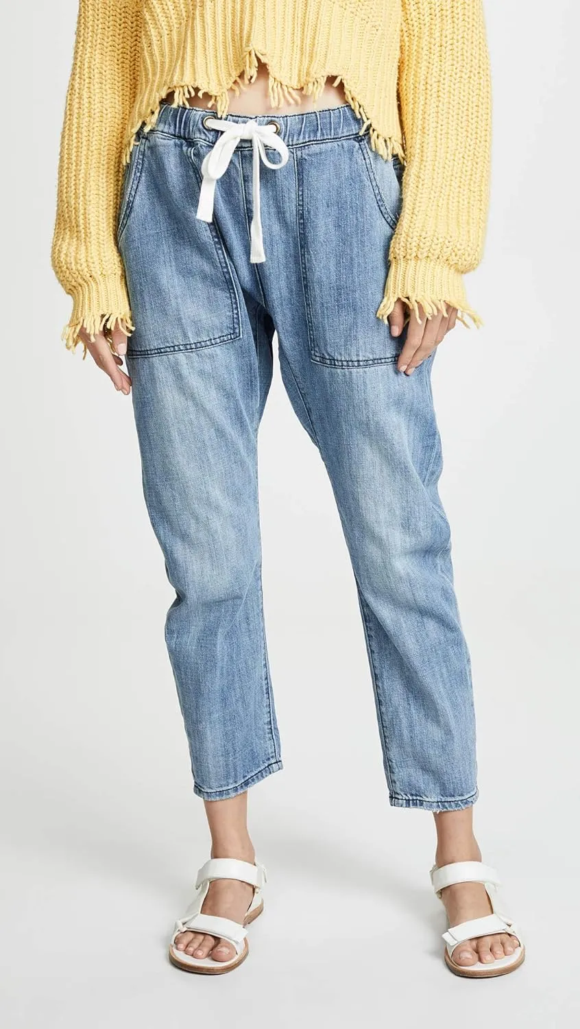 One Teaspoon Women's Shabbies Drawstring Boyfriend Jeans