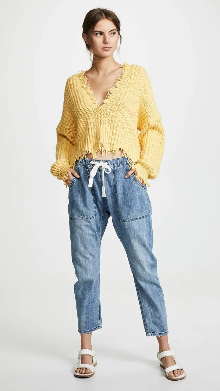 One Teaspoon Women's Shabbies Drawstring Boyfriend Jeans