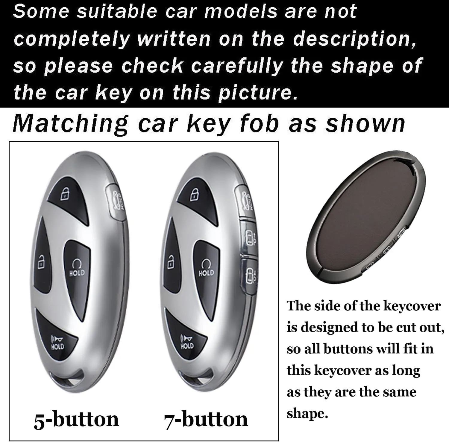 ontto Metal Key Housing Leather Car Key Cover 360 Degree Protection Key Fob Case Compatible with Hyundai Ioniq 6 Grandeur GN7 Kona Elantra 2023 2024 Key Remote,Black with USA Flag Keychain