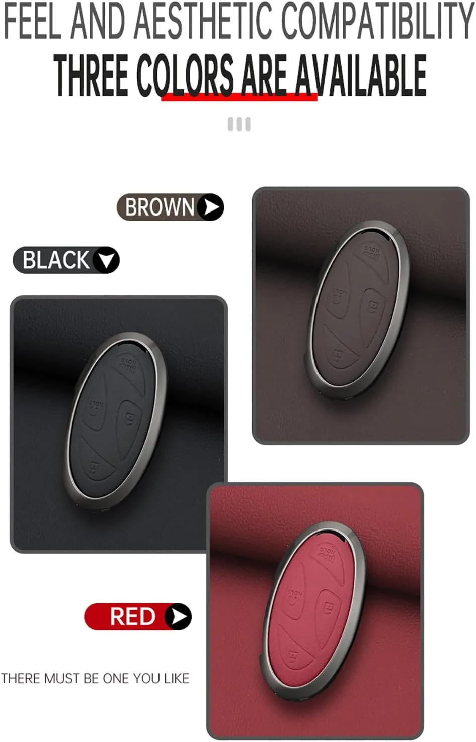 ontto Metal Key Housing Leather Car Key Cover 360 Degree Protection Key Fob Case Compatible with Hyundai Ioniq 6 Grandeur GN7 Kona Elantra 2023 2024 Key Remote,Black with USA Flag Keychain