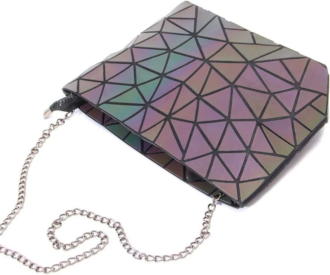 Orita Women Holographic Laser Envelope Clutch Handbag Shoulder Bag Purse
