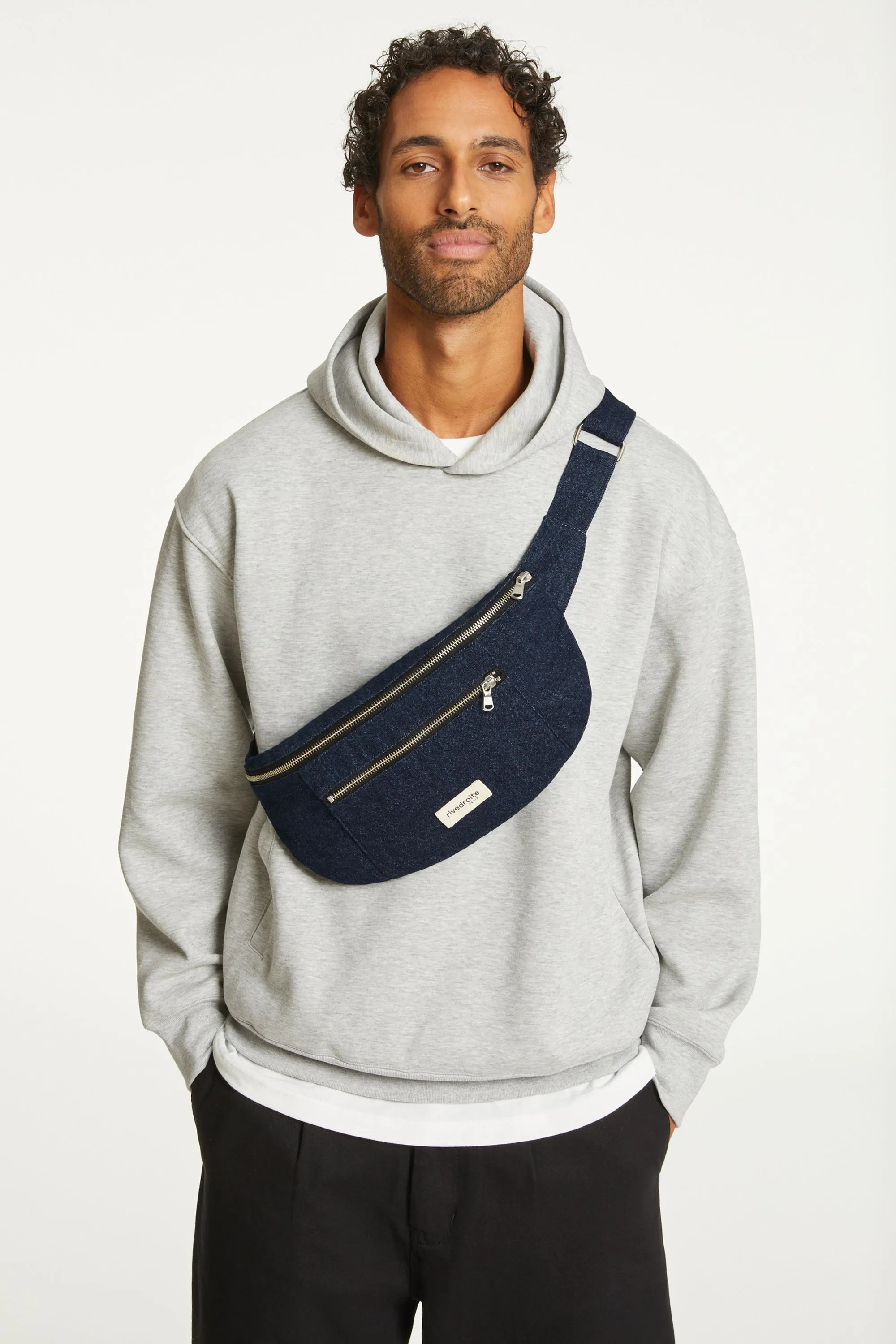 Orsel the new waist bag Large Size - Upcycled Raw Denim