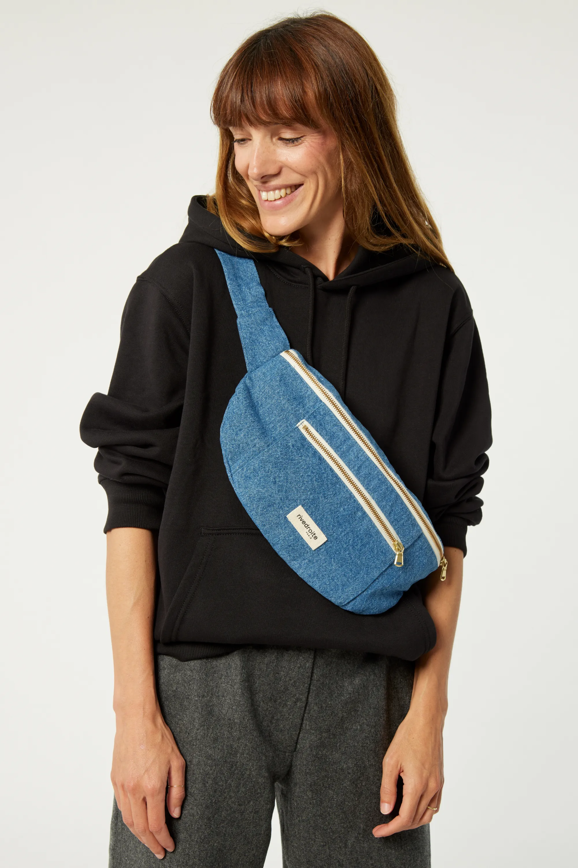Orsel the new waist bag Large Size - Upcycled Stone Washed Denim