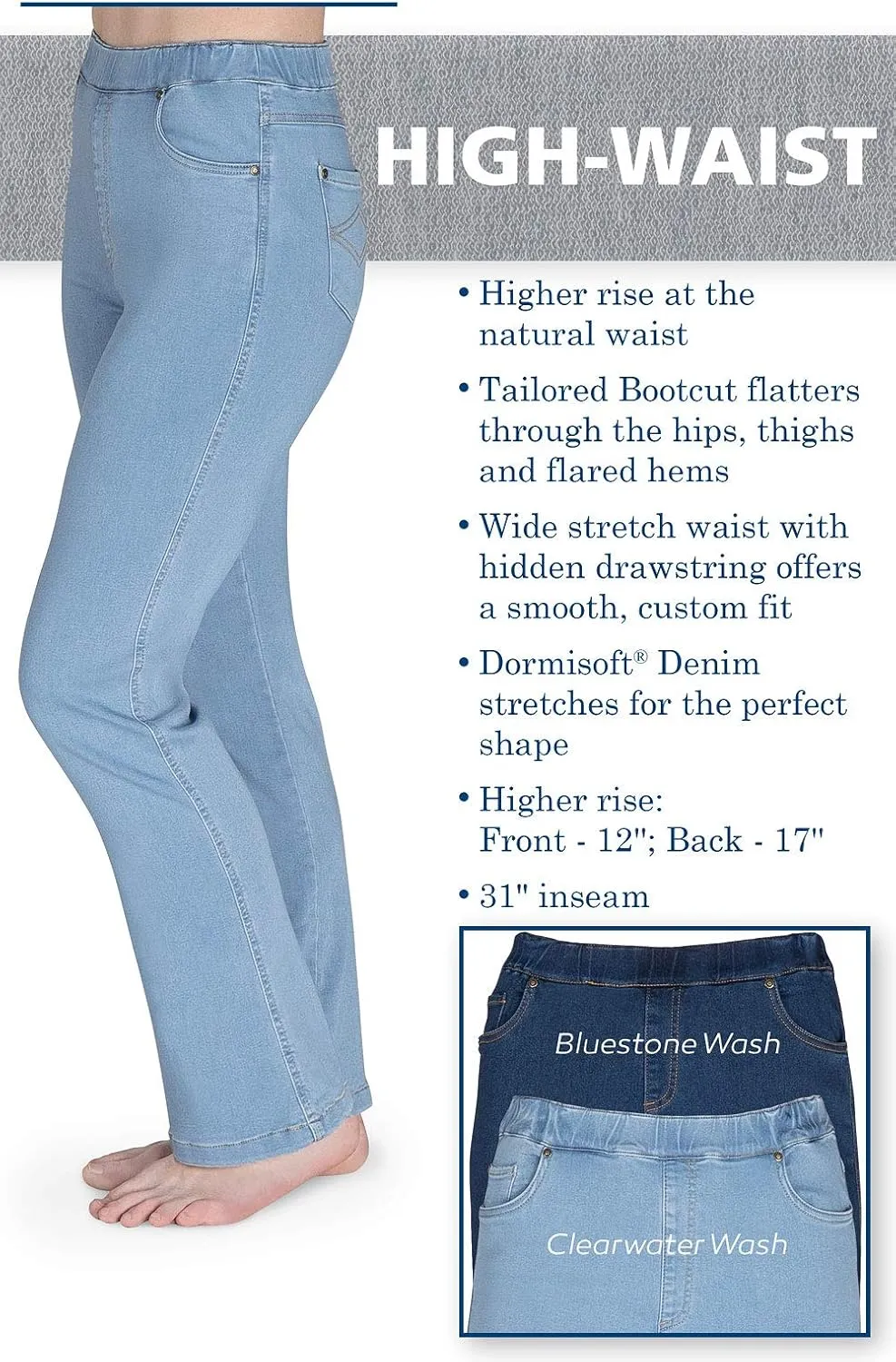 PajamaJeans High Waist Jeans - Curvy Jeans for Women