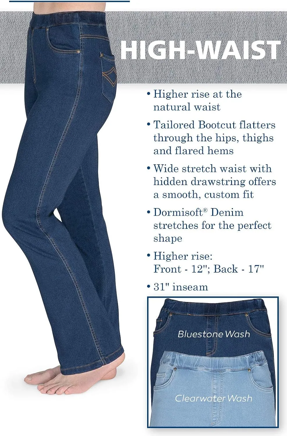 PajamaJeans High Waist Jeans - Curvy Jeans for Women