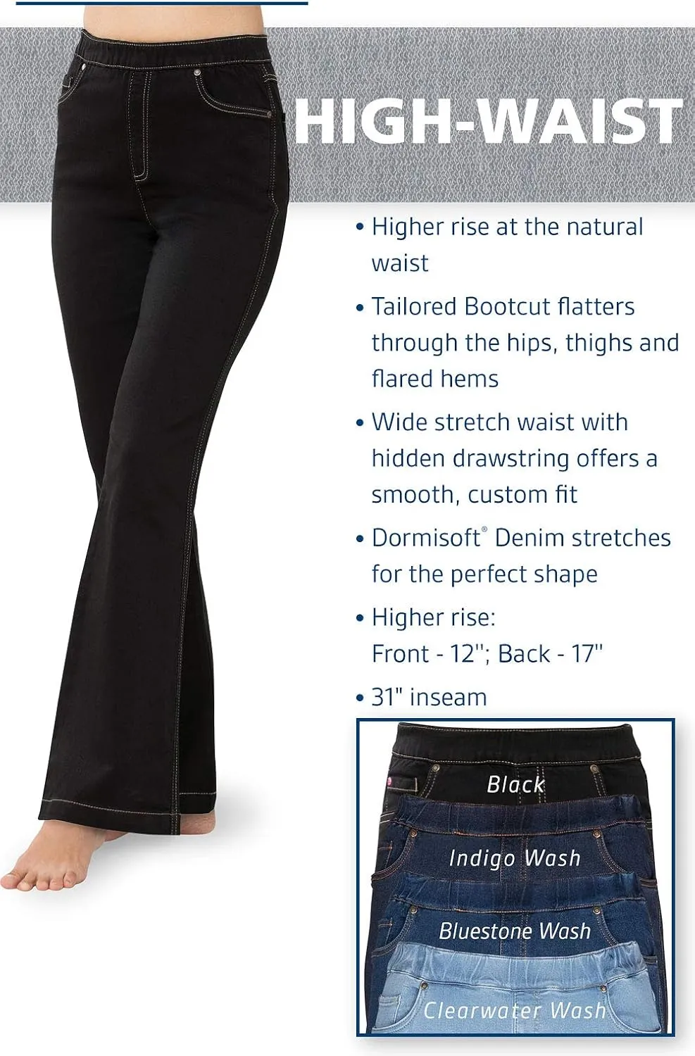 PajamaJeans High Waist Jeans - Curvy Jeans for Women