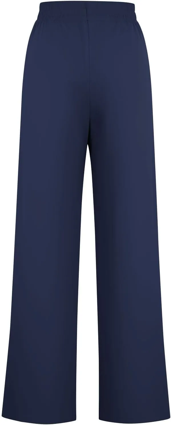 Palazzo Pants for Women Plus Size Tall Fashion Solid Drawstring Wide Leg Pants Straight Barrel Versatile Pants
