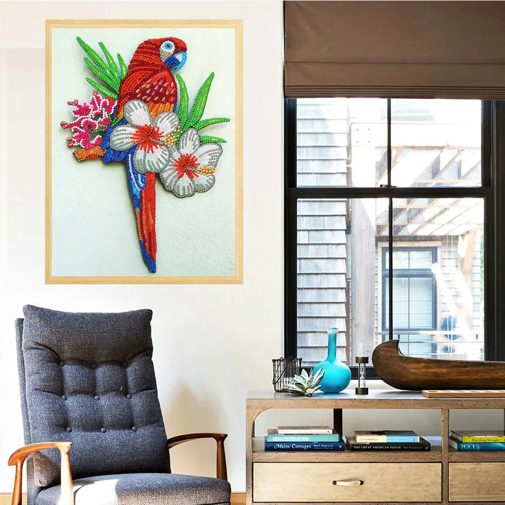 Parrot-Special Shaped Crystal Diamond Painting-30*40cm